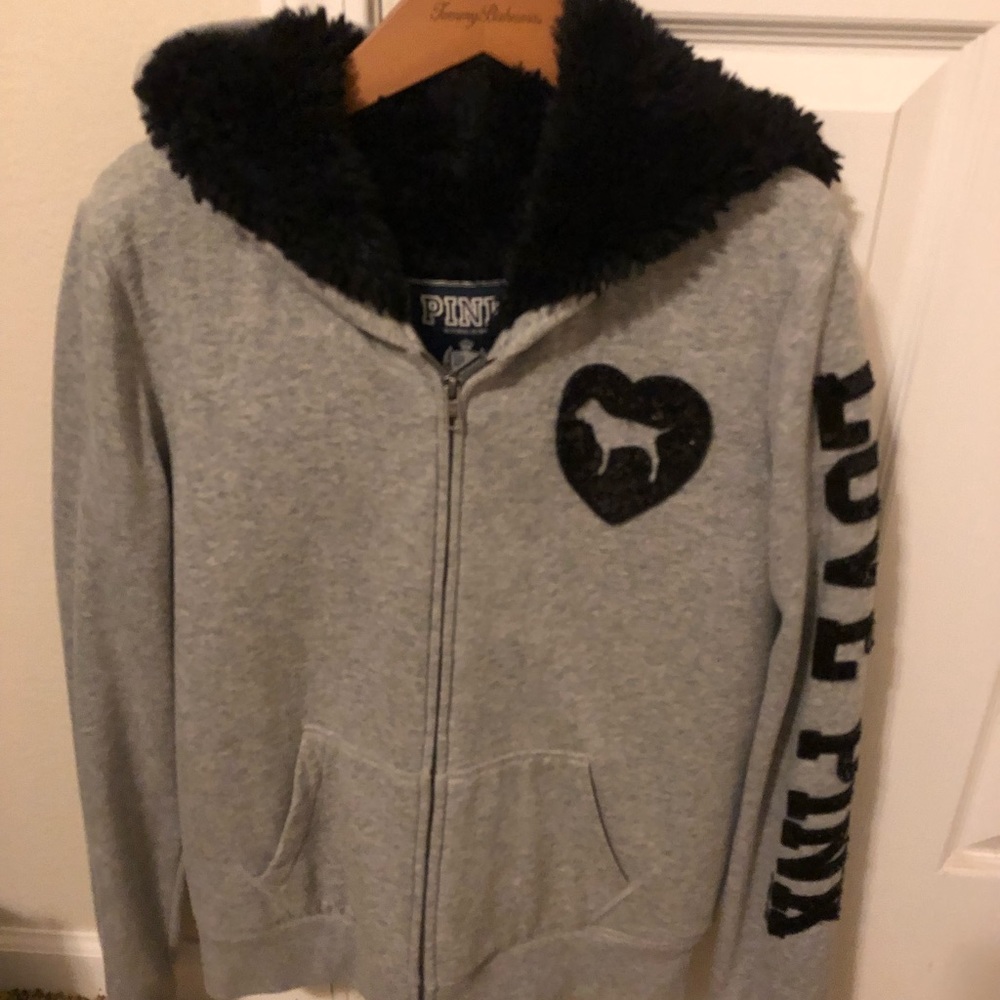 Victoria’s Secret plush hoodie.